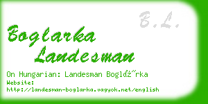 boglarka landesman business card